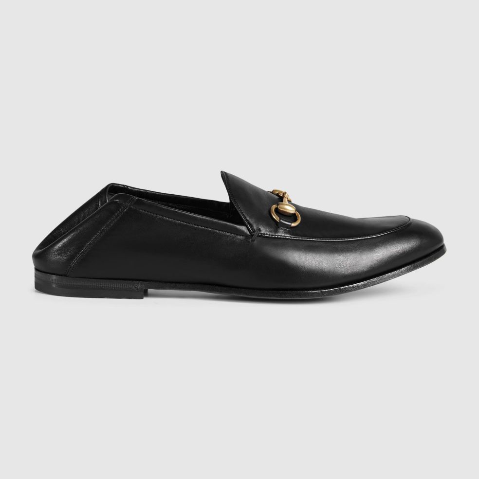 Homme GUCCI Mocassins | Mocassins A Mors En Cuir Cuir Noir
